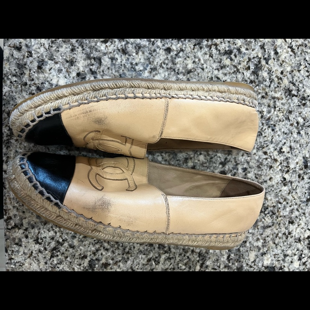 Chanel Black and Tan Espadrilles - Picture 5 of 5